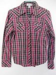 IMG_1861 Bluenotes red brown square blouse Size M (Like New Conditoin) Cotton $10