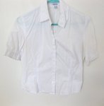 IMG_1862 ESPRIT short white blouse USA size 4 fit S Cotton (good condition) $10