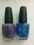 Like New! OPI Nail Lacquer Purple 15ml + Blue Glitter 15ml set CDN 25