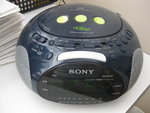 Sony PSYC Clock Radio/CD Player (Blue) (ICF-CD831) - $80