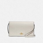 Brand New w/ Tag COACH Foldover Crossbody (IM/Chalk) Wallet Bag F30256  Refined pebble leather Eight credit card slots Full-length bill compartment Inside zip pocket Snap closure Detachable strap with 23" drop for shoulder or crossbody wear Remove strap   NOW CAD $150