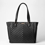 Brand New MinkeeBlue Ella Tote Bag / Crossbody bag/ etc BundleCDN $499 NOW (after taxes, import custom fees)Minkeeblue Ella ToteLarge nylon and vegan leather travel and work bag, black twill lining and gold accent hardware. Includes crossbody bag, lunch bag, shoe bag and automatic open umbrellaFeatures:Folding panel transforms bagKey fobBack slip panel for handle of suitcaseside pockets for water bottle, umbrella, phoneTwo inside patch pocketsOne inside zipper pocketPadded inside slip pocket fits up to 15" laptopProtective metal feetTwo points of entry to access bag contentsProduct DetailsBottom Size: 16”L x 6.5”W x 13”H (Top - 20"L)Handle drop: 11”Holds: up to 15” laptopWeight: 2.2 lbsIncluding:Black Ella Tote bagBlack Insulated lunch bagBlue Shoe bagBlack Crossbody Bag (can wear as clutch or crossbody bag)MinkeeBlue UmbrellaThe PERFECT Carry-On Travel Bag (Recommended By A Flight Attendant)