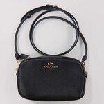 BRAND NEW COACH CONVERTIBLE BLACK LEATHER BELT BAG NWT F34805 GIFTBOXBLACK/LIGHT GOLD100% Authentic, Brand New with Tags, Care Card and Coach Signature Gift Box.MSRP CDN $298 + taxes = $333.76NOW: $250A refined and elegant way to go hands-free, our Belt Bag has space for a phone, cards, keys and other small essentials. The versatile style is crafted of polished pebble leather and adjusts in length to be worn crossbody or over the shoulder.Product details:Refined pebble leatherInside multifunction pockets; Two credit card slotsZip closure, fabric liningOutside open pocket3 ways to use:1) can use the belt separately2) Adjustable strap for wear at waist - belt bag3) Adjustable strap for wear as crossbody bagsize: 6 3/4" (L) x 4 1/2" (H) x 1 1/2" (W)