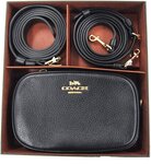BRAND NEW COACH CONVERTIBLE BLACK LEATHER BELT BAG NWT F34805 GIFTBOXBLACK/LIGHT GOLD100% Authentic, Brand New with Tags, Care Card and Coach Signature Gift Box.MSRP CDN $298 + taxes = $333.76NOW: $250A refined and elegant way to go hands-free, our Belt Bag has space for a phone, cards, keys and other small essentials. The versatile style is crafted of polished pebble leather and adjusts in length to be worn crossbody or over the shoulder.Product details:Refined pebble leatherInside multifunction pockets; Two credit card slotsZip closure, fabric liningOutside open pocket3 ways to use:1) can use the belt separately2) Adjustable strap for wear at waist - belt bag3) Adjustable strap for wear as crossbody bagsize: 6 3/4" (L) x 4 1/2" (H) x 1 1/2" (W)