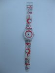 Swatch watches red/grey dots plastic (good condition) CDN $75