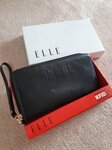 Brand New in box. ELLE black RFID long wallet purse wristlet  Cdn $60  Lot of compartments for credit cards and bills and coins  Anti thief RFID.  Great for travelling