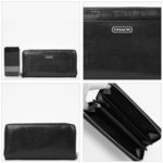 BRAND NEW! DARCY PATENT SAFFIANO LEATHER ACCORDION ZIP Around Clutch Wallet (COACH F49963) BLACK Patent leather  Credit card and multifunction pockets  Full-length billfold compartment  Zip coin pocket  Outside open pocket  Zip-around closure SizeAbout W20cmxH10cmxD2.5cm