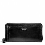 BRAND NEW! DARCY PATENT SAFFIANO LEATHER ACCORDION ZIP Around Clutch Wallet (COACH F49963) BLACK Patent leather  Credit card and multifunction pockets  Full-length billfold compartment  Zip coin pocket  Outside open pocket  Zip-around closure SizeAbout W20cmxH10cmxD2.5cmCDN $120