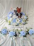花車佈置(吸盤款), 配4個車門花 (免費安裝結婚公仔) - 限時優惠價$498/套, 送V帶