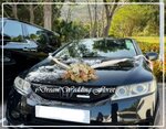 花車佈置(長型吸盤款), 配4個車門花 (淺橙+粉紅+香檳色) - 限時優惠價$498/套, 送V帶