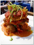 Grilled half chicken served in its natural juices with potato & vegetables $128