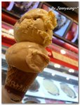 Bailey (bottom), rum raisin (top)