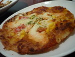 Salmon with corn pizza $48