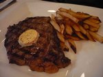 U.S grain fed Black Angus eye rib steak with Cafe de Paris butter 10 oz/200g $298