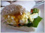 Sliced egg panini