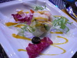 Fresh prawn & avocado salad (peach dressing)
