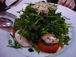 焗煙水牛芝士沙律, 意式煙肉, 炭烤茄子 ovenbaked, smoked mozzarella salad, prosciutto, char-grilled eggplant, tomato rocket salad, balsamic vinegar $72
