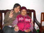 Kinman with grandmother