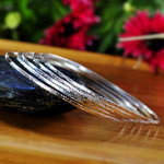 苗銀雕花細環手鐲