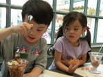 Enjoy eating  icecream