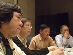 最左 : 何冠群(恆77) 剛帶童軍往東莞交流，趕來赴會，也有點累了 !