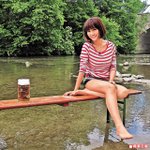 謝安琪早前為無?拍攝旅遊特輯探訪德國，德國啤酒及著名香腸均令她食指大動