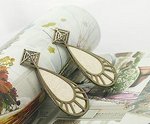 雙層水滴耳環