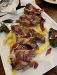 Pieces of acorn-fed iberian pork loin
