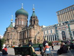 聖索菲亞大教堂是一座典型的拜占庭式東正教教堂,始建于1907年3月,是俄羅斯帝國東西伯利亞第四步兵師修建的隨軍敎堂.
DSCN4820