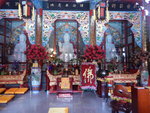 大雄寶殿內,供奉着阿彌陀佛,釋迦牟尼佛,葯師佛坐像,各高3.2米,
DSCN5021