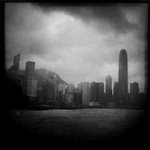 Hong Kong under typhoon