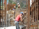 Rebar fixing of beam at GL 2-7,PC of M2F