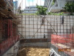 Bamboo scaffolding of ext. wall at GL 1-11,Q of LGF-M2F