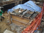 Pouring concrete for manholes CPMH-01,100mm dia. STG at GL 8-9,PB of M1F