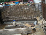 Pouring concrete for tie beam at GL 8-10,A-PA of LGF(2)