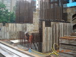 Erecting fwk of wall WP6 at M1F-M2F