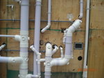 Changed of drainage pipes at Technical mock up(2)