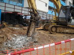 Breaking existing concrete for temp. washing truck(1)