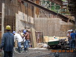 Concreting for slab & beam at GL 1-2,PB-PC of M2F(1)