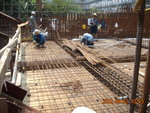 Rebar fixing for slab at GL 1-4,PC-Q of M3F