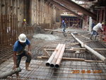 Concreting for beam & slab at GL 1-2,A-PC of M2F