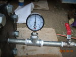 (After)Pressure test for 150mm Gunmetal Puddle Flange at Flushing & Potable water tank of M3F