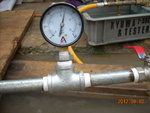 (Before)Pressure test for 50mm Ductile Iron(D.I.) & Gunmetal Puddle Flange at Flushing & Potable water tank of M3F