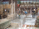 Erecting fwk for wall at 9200L Potable Water Tank of M3F(1)
