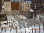 Erecting fwk for wall at 9200L Potable Water Tank of M3F(2)