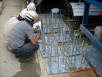 Welding test for alum. cladding of embed at LGF