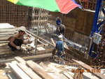 Erecting fwk for bearing wall at GL 5-7,PC-PD of M3F