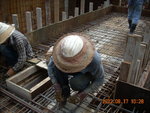 Rebar fixing for top slab of Potable Water Tank at M3F
