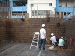 Concealed puddle flange at Sprinkler tank of M2F
