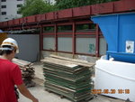 Dismantled of drainage technical mock-up for typical floor of light well